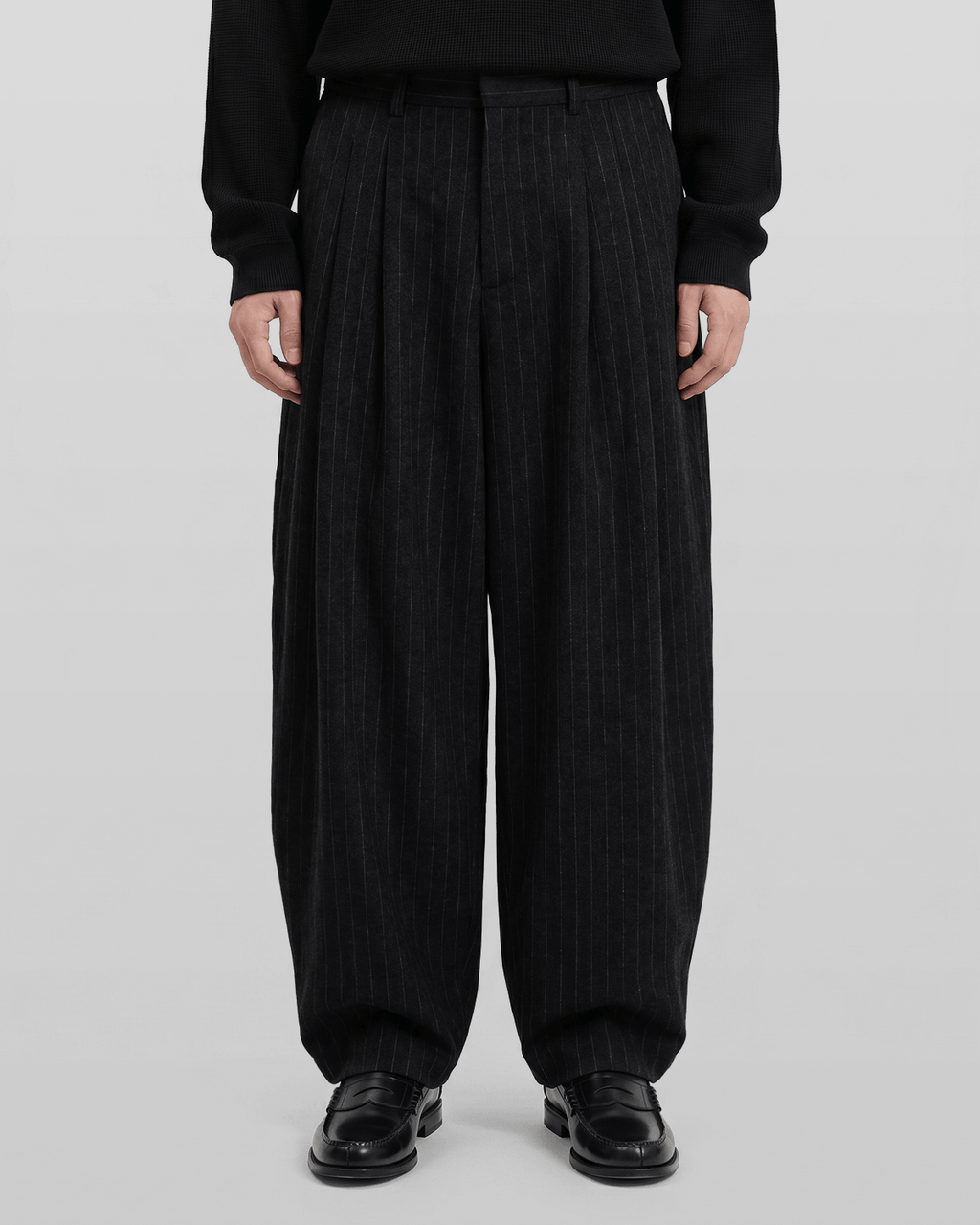 Striped Wide Balloon Pants