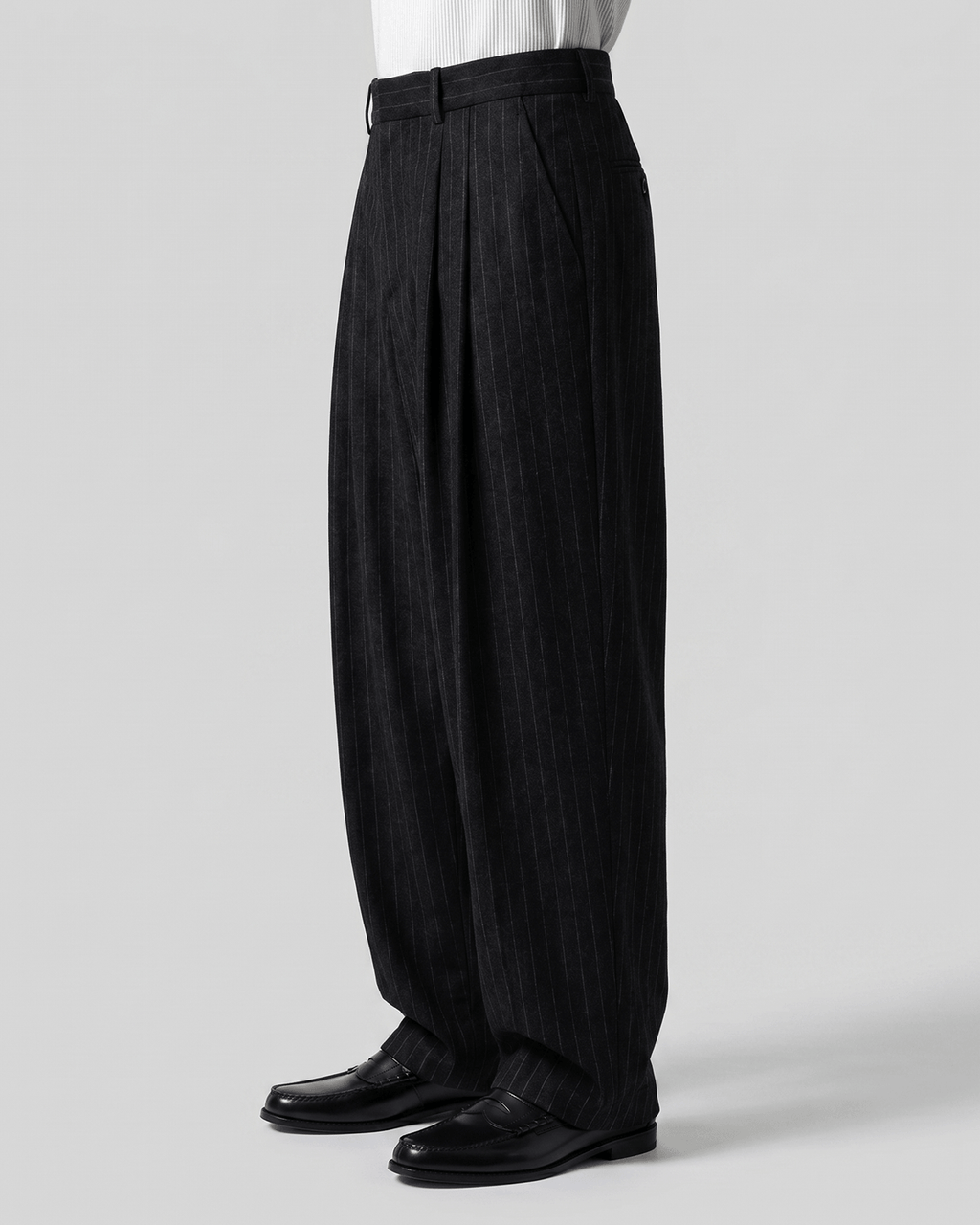 Striped Wide Balloon Pants