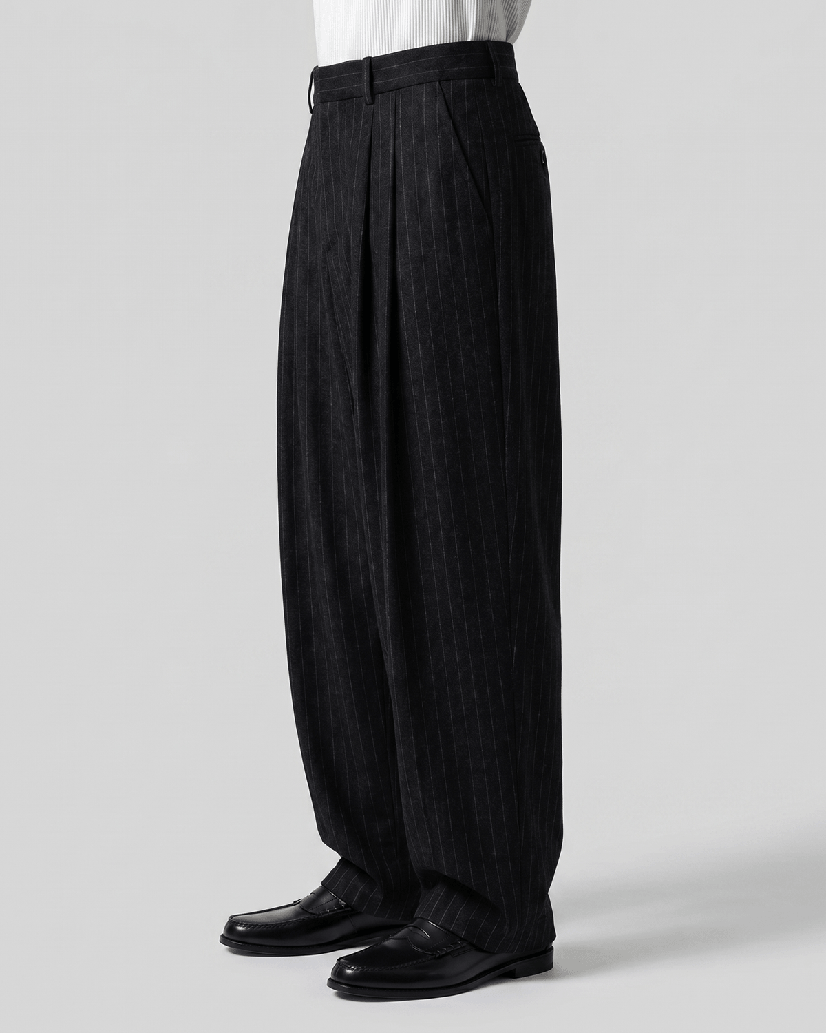 Striped Wide Balloon Pants