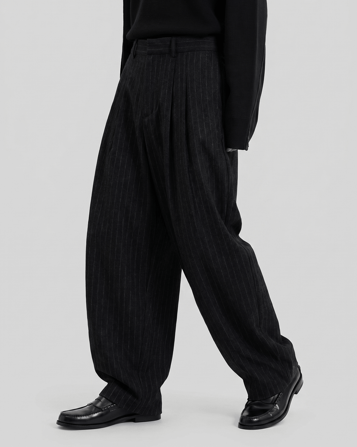 Striped Wide Balloon Pants
