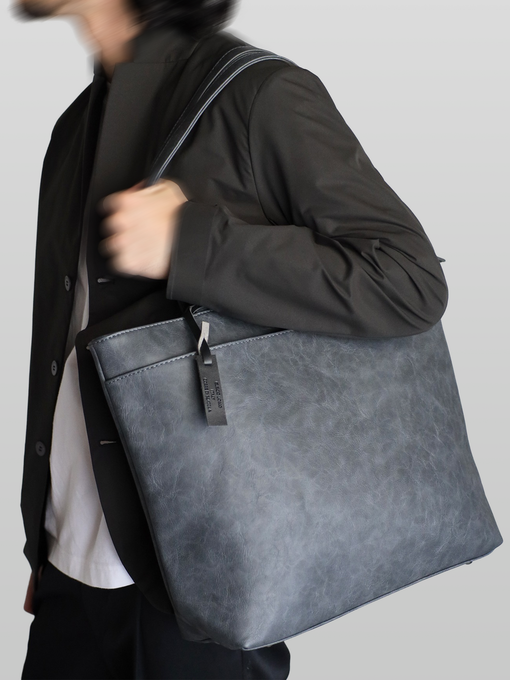 Synthetic Leather Horizontal Tote