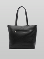 Leather Horizontal Tote Black front - cleanfit minimal - UNPROVEN
