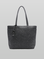 Leather Horizontal Tote Black front - cleanfit minimal - UNPROVEN