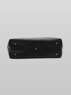 Leather Horizontal Tote Black front - cleanfit minimal - UNPROVEN