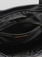 Leather Horizontal Tote Black front - cleanfit minimal - UNPROVEN