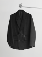 TR Zip Double Breasted Blazer gray-1 – Detail | tailored / architectural tailoring | UNPROVEN