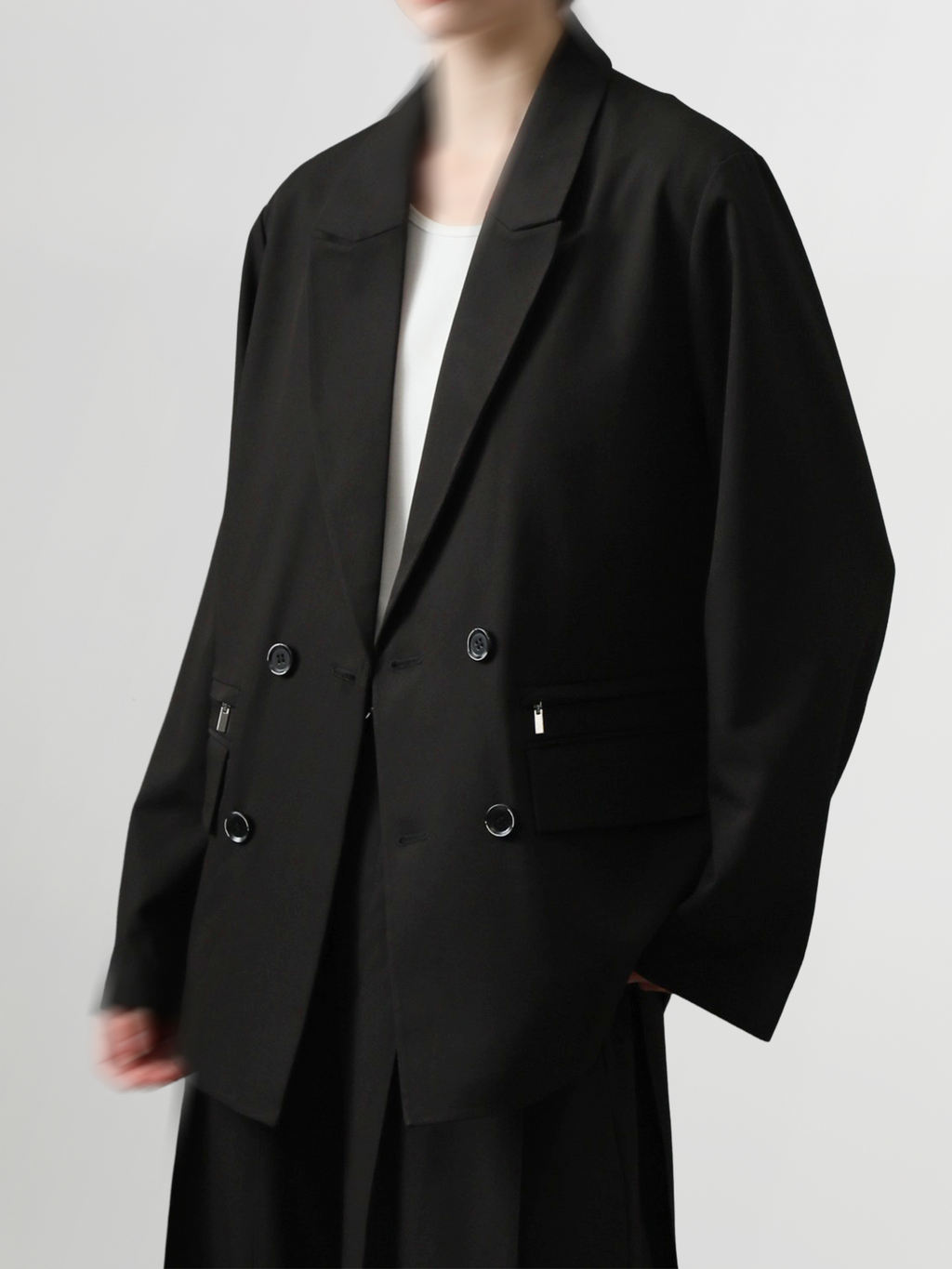 TR Zip Double Breasted Blazer