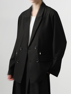 TR Zip Double Breasted Blazer black – Detail | tailored / architectural tailoring | UNPROVEN