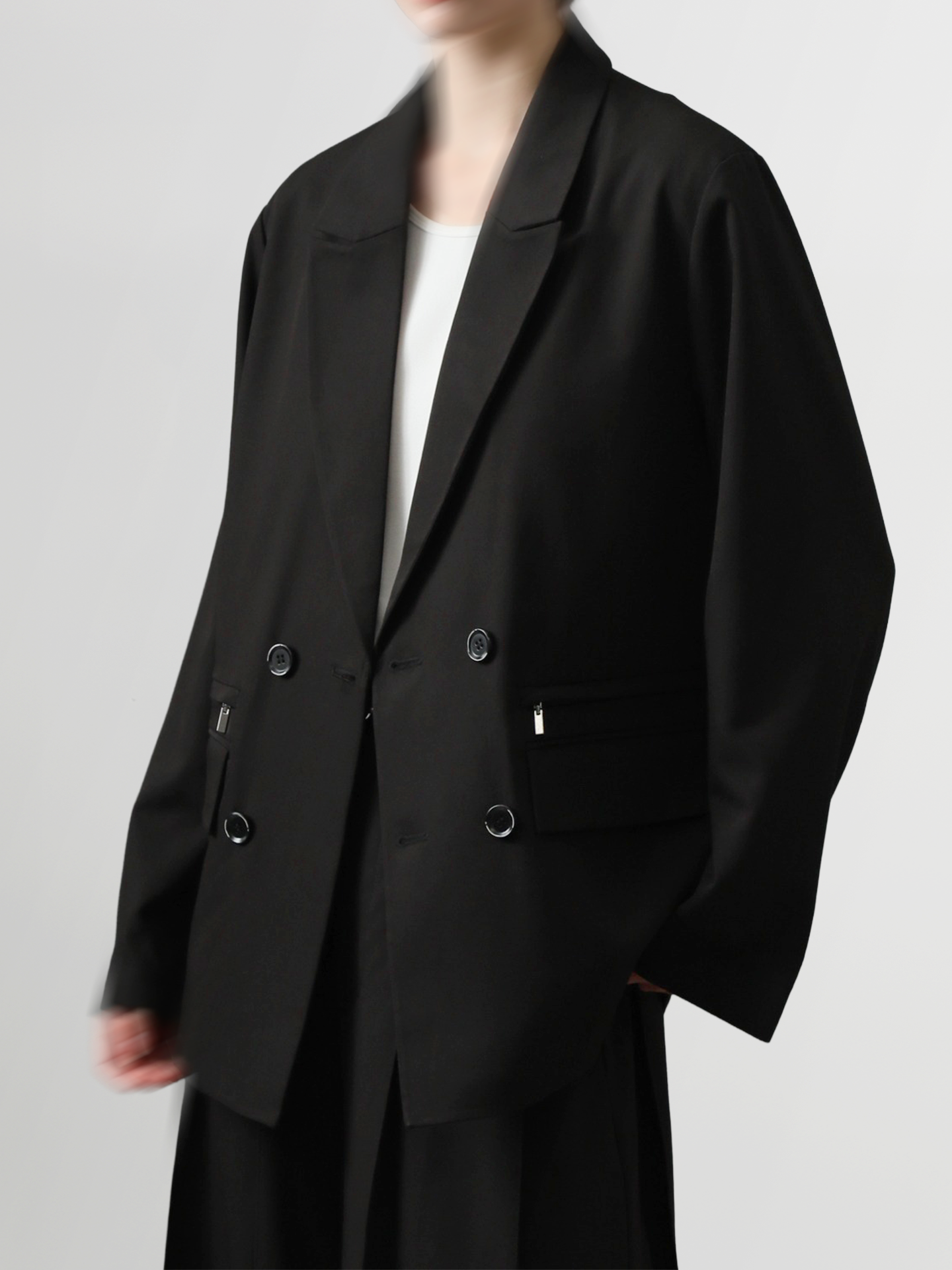 TR Zip Double Breasted Blazer