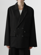 TR Zip Double Breasted Blazer black – Detail | tailored / architectural tailoring | UNPROVEN