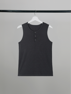 Neck Sleeveless Top Black – Front view | clean essentials / minimalist | UNPROVEN