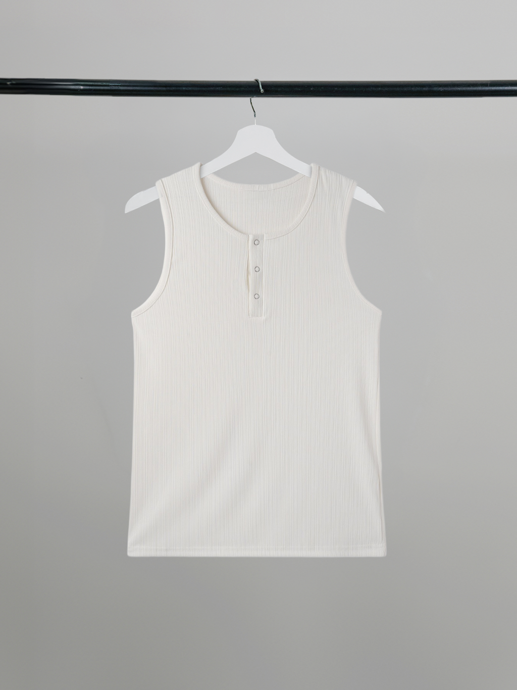 Henley Neck Sleeveless Top