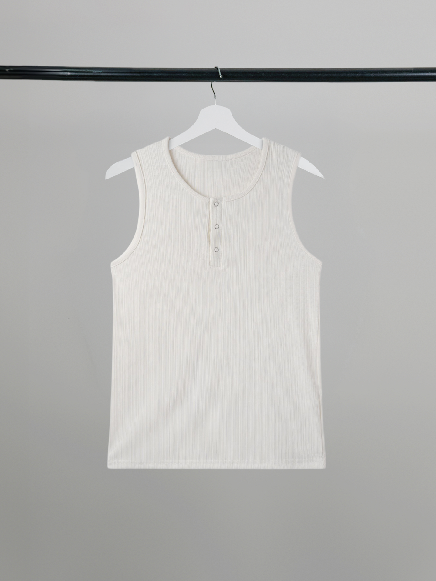 Henley Neck Sleeveless Top