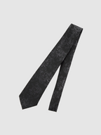 Jacquard Tie Black front - cleanfit minimal - UNPROVEN
