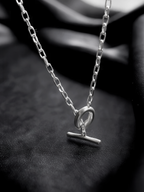 Lariat Necklace Silver – Front view | clean essentials / minimalist | UNPROVEN