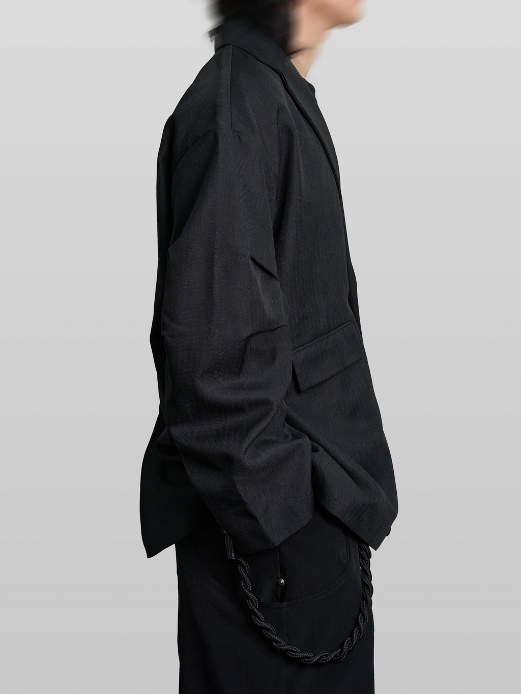 Tucked Sleeves Oversized Blazer