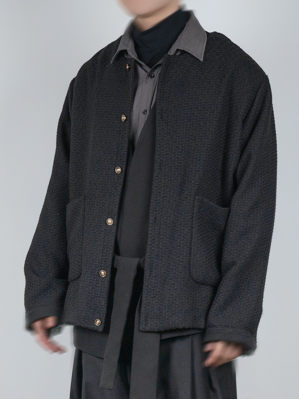 Tweed Collarless Jacket