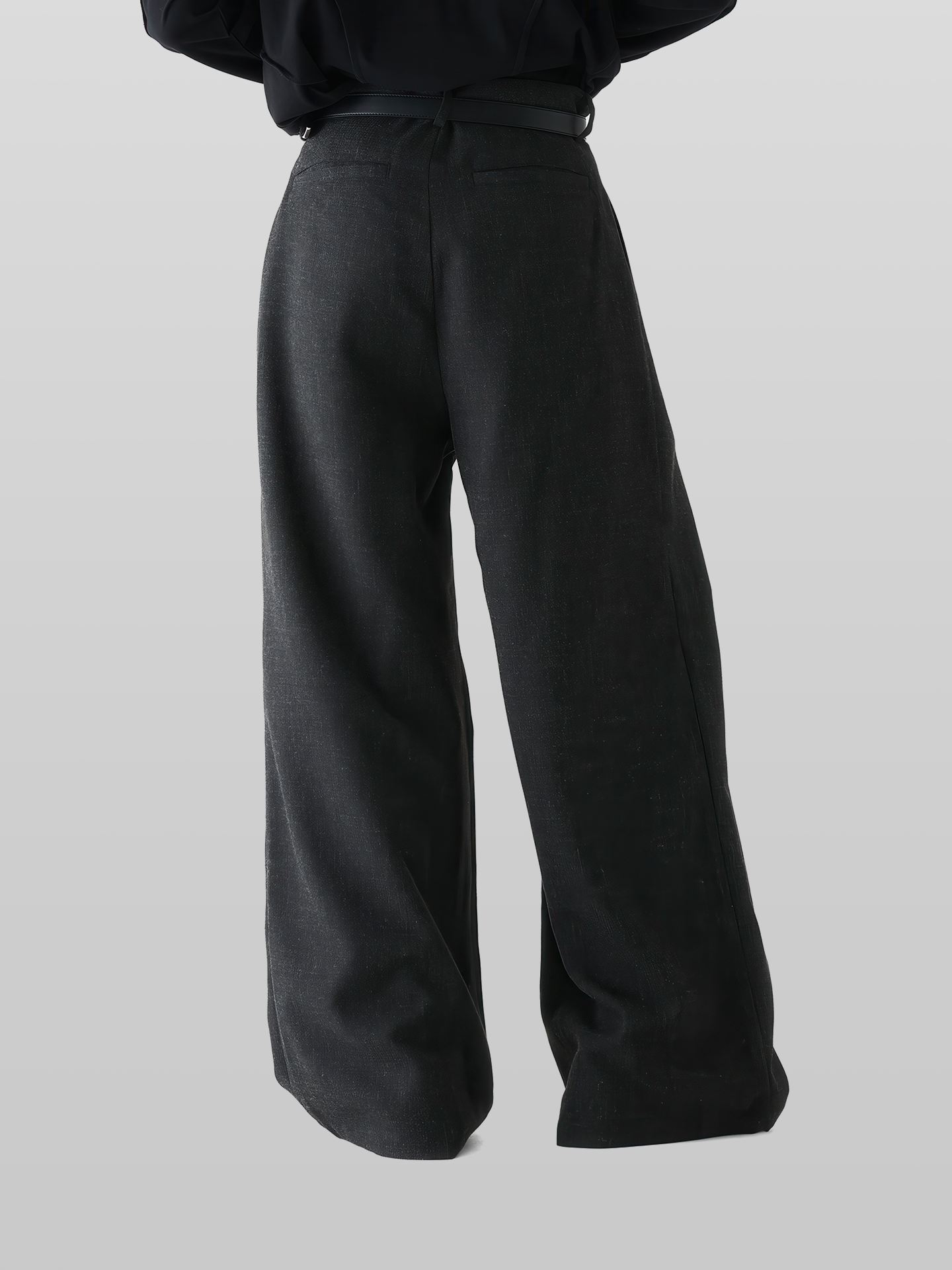 Cross Tuck Tweed Wide Pants