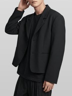 Two-Button Cropped Blazer