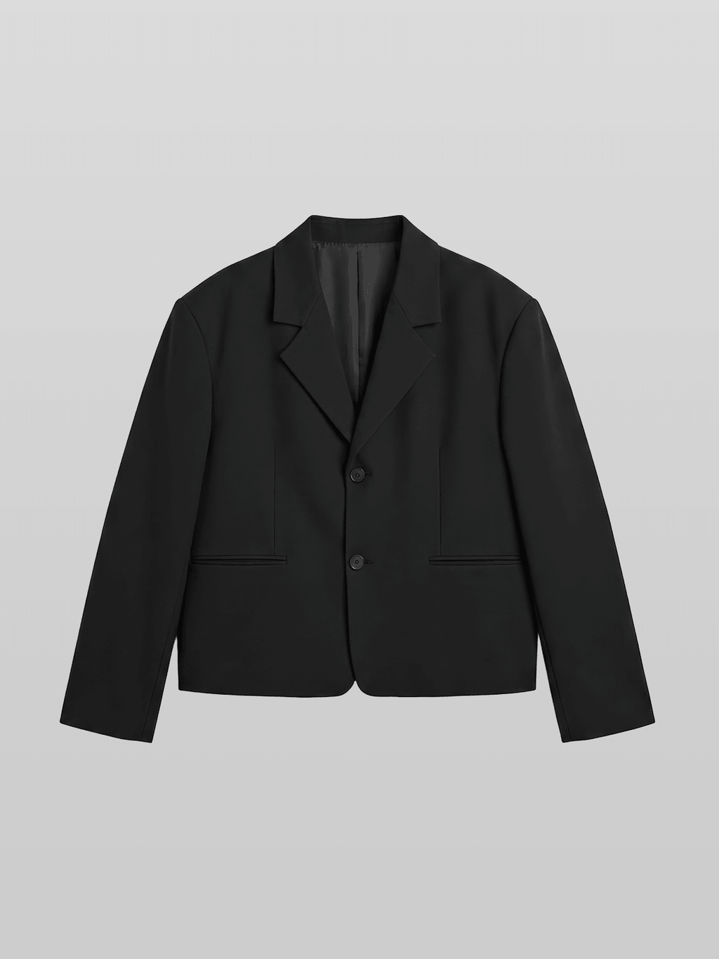 Two-Button Cropped Blazer