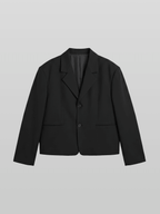Two-Button Cropped Blazer
