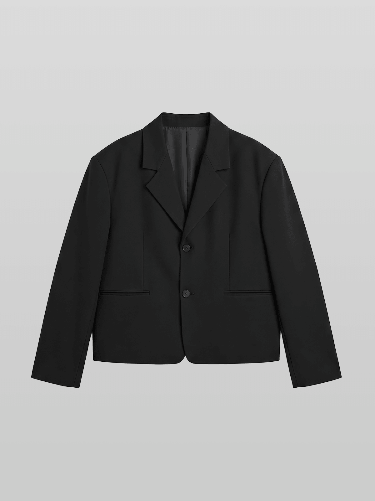 Two-Button Cropped Blazer