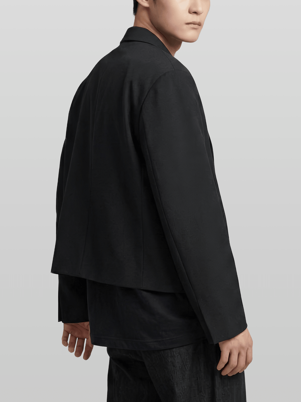 Two-Button Cropped Blazer
