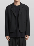 Two-Button Cropped Blazer