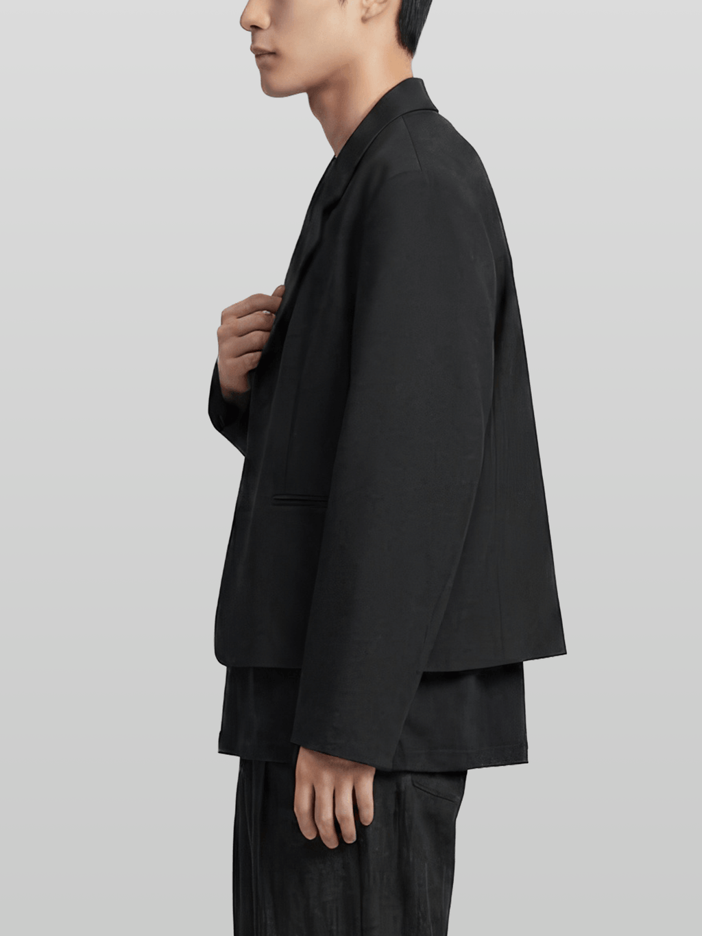Two-Button Cropped Blazer