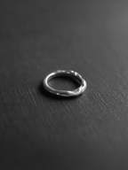 Two-Face Ring silver – Front view | minimalist jewelry / refined detail | UNPROVEN