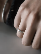 Two-Face Ring silver – Detail | minimalist jewelry / refined detail | UNPROVEN