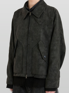 Flight Jacket Charcoal – Front view | clean essentials / minimalist | UNPROVEN