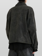 Flight Jacket Charcoal – Front view | clean essentials / minimalist | UNPROVEN