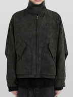 Flight Jacket Charcoal – Front view | clean essentials / minimalist | UNPROVEN