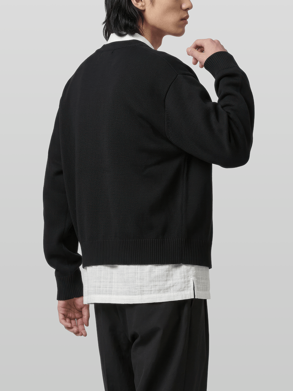 V-Neck Cropped Cardigan