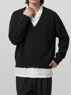V-Neck Cropped Cardigan