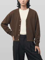 V-Neck Cropped Cardigan