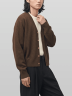 V-Neck Cropped Cardigan