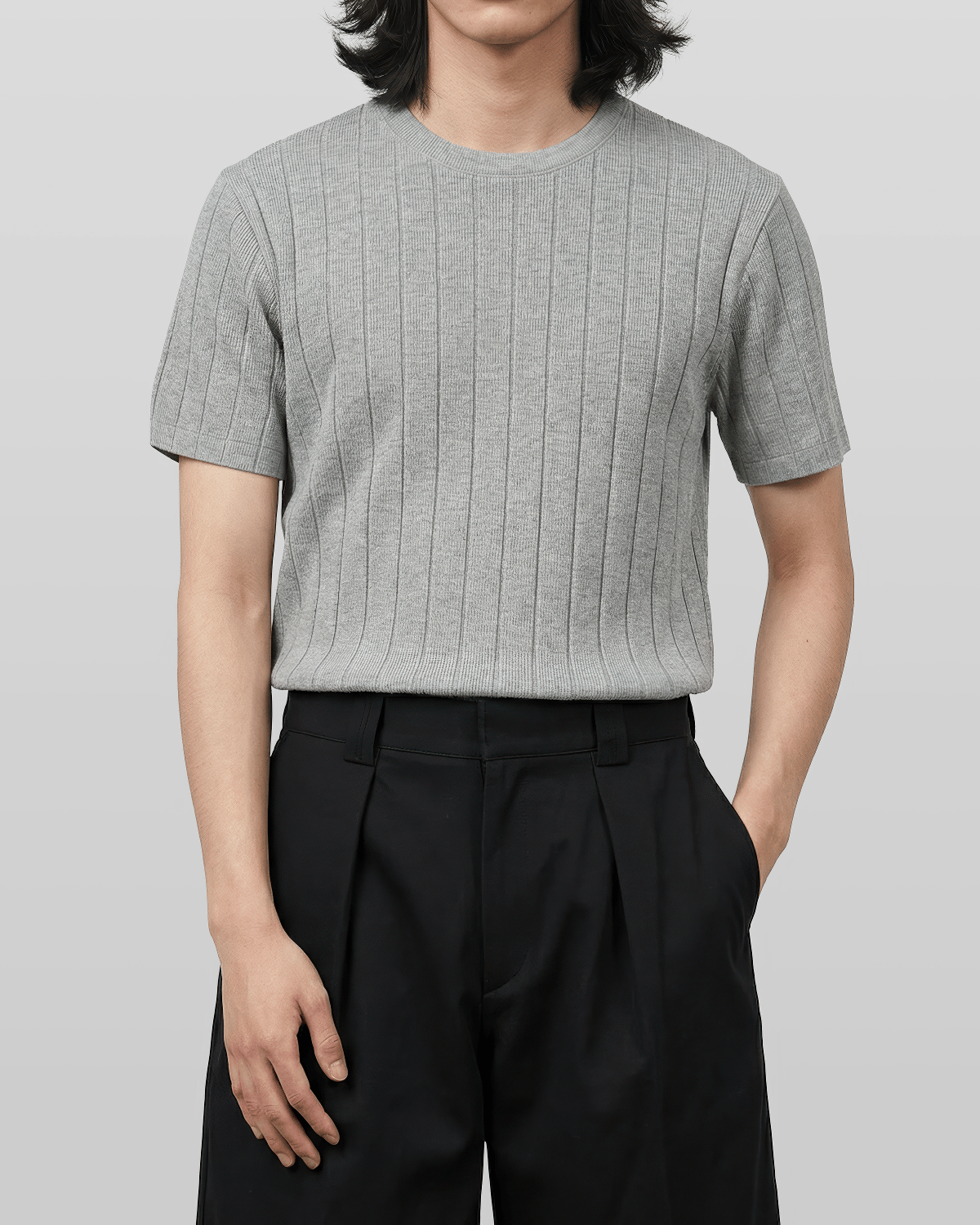 Venice Round Knit Short-Sleeve T-Shirt
