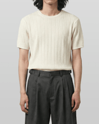 Venice Round Knit Short-Sleeve T-Shirt