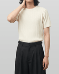 Venice Round Knit Short-Sleeve T-Shirt