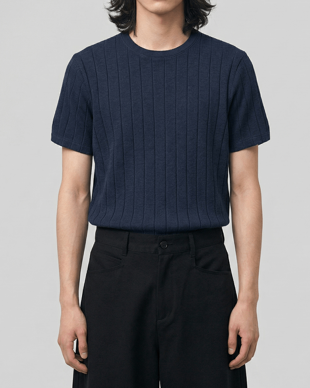 Venice Round Knit Short-Sleeve T-Shirt