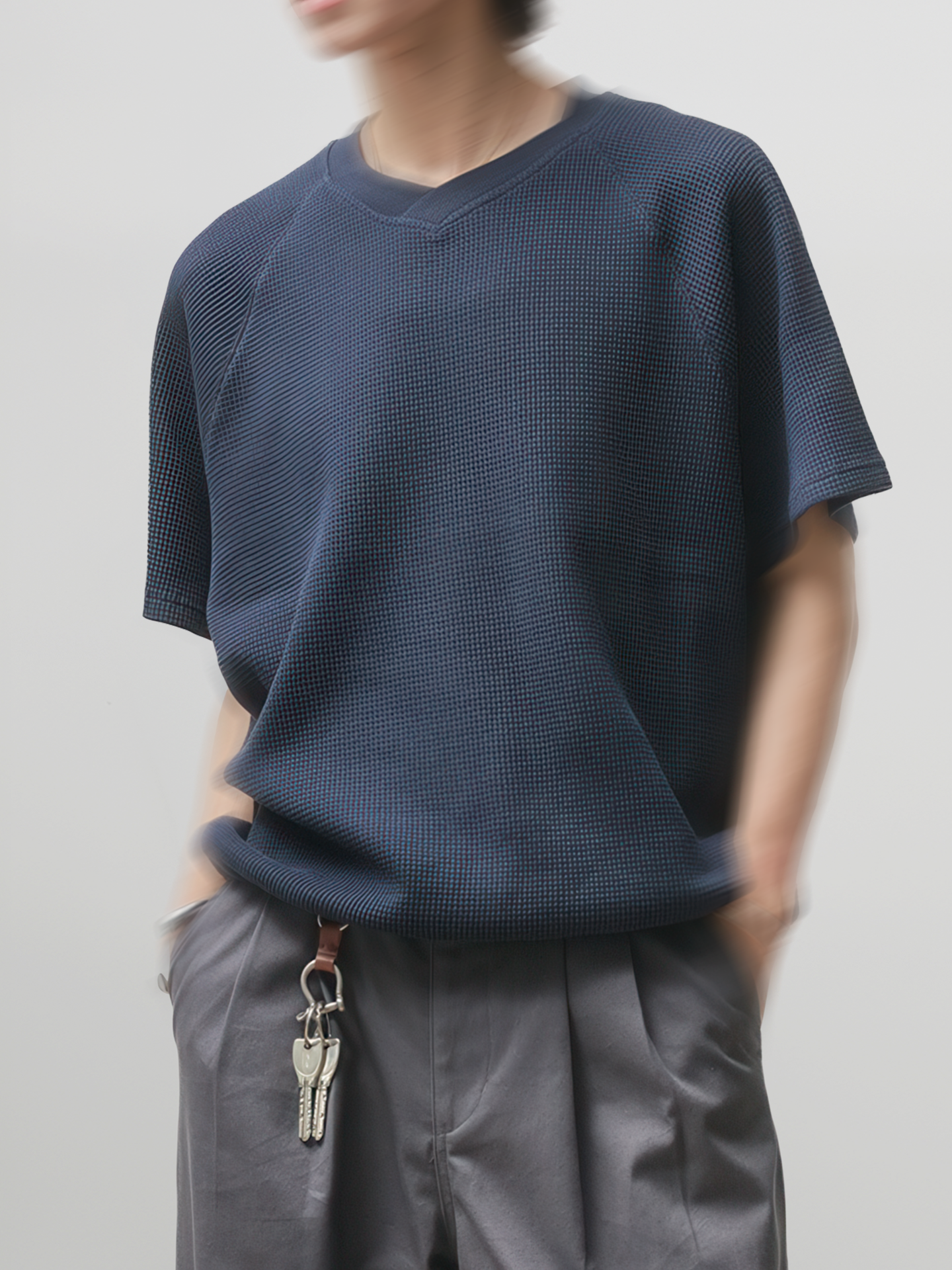 Waffle V-Neck T-Shirt