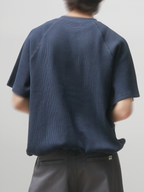 Waffle V-Neck T-Shirt – Detail | clean essentials / relaxed fit | UNPROVEN