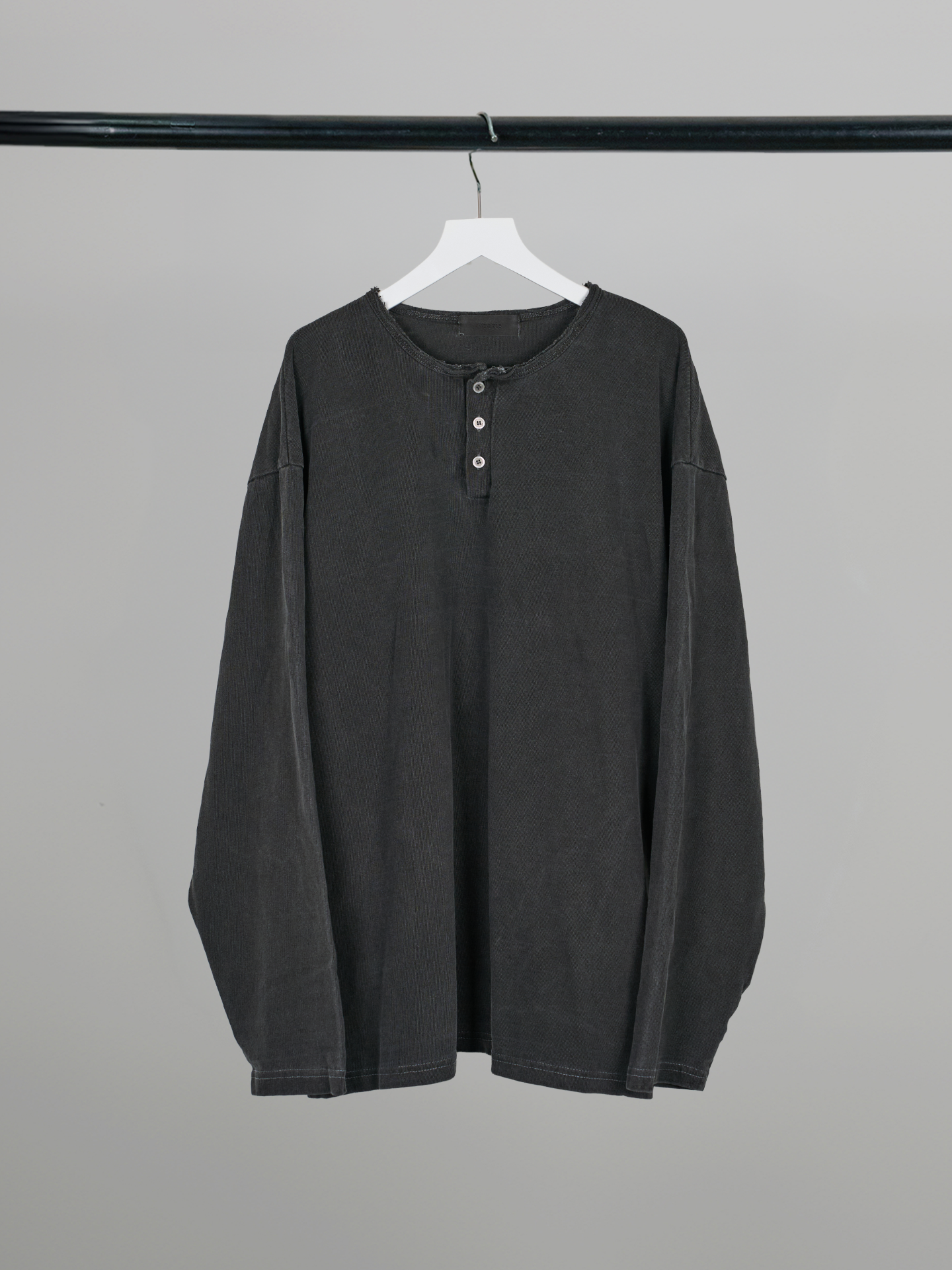 Washed Henley Neck Tee