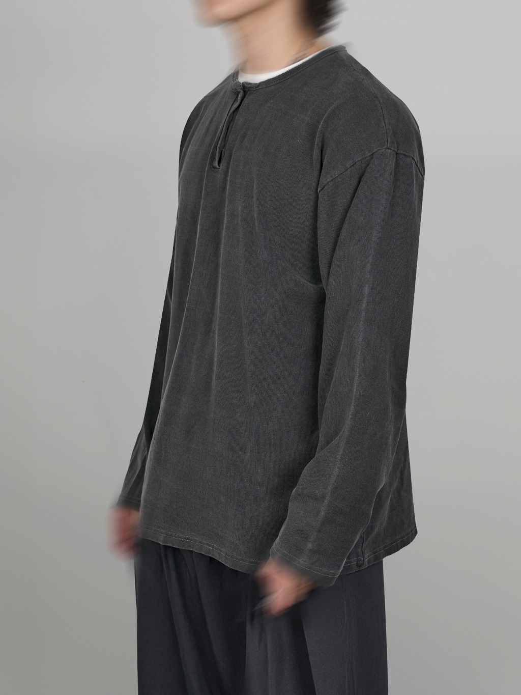 Washed Henley Neck Tee