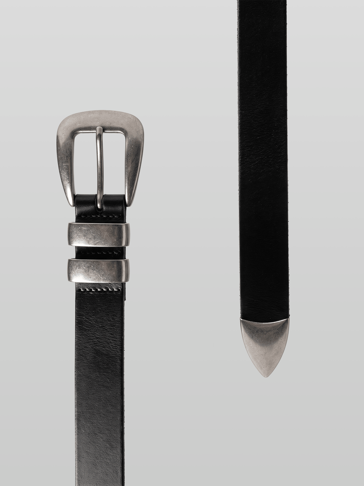 Western Leather Belt 25mm (Double Metal Loop)