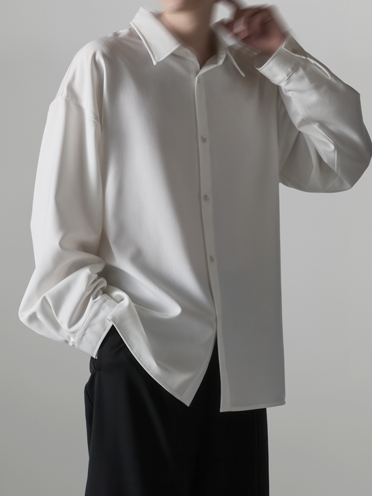 Loose-Fit Balloon Sleeve Shirt