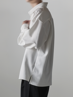 Loose-Fit Balloon Sleeve Shirt white – Detail | relaxed tailoring / semi-wide fit | UNPROVEN