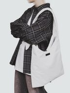 Shoulder Bag White – Front view | clean essentials / minimalist | UNPROVEN